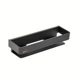 Masivna mesingana stenska polica SAT u mat crnoj izvedbi za tuši i kupaonicu.