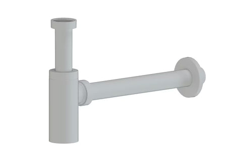 Dizajnerski sifon za umivalnik SAT Project v beli mat barvi, priklop 5/4" in odtok 32 mm.