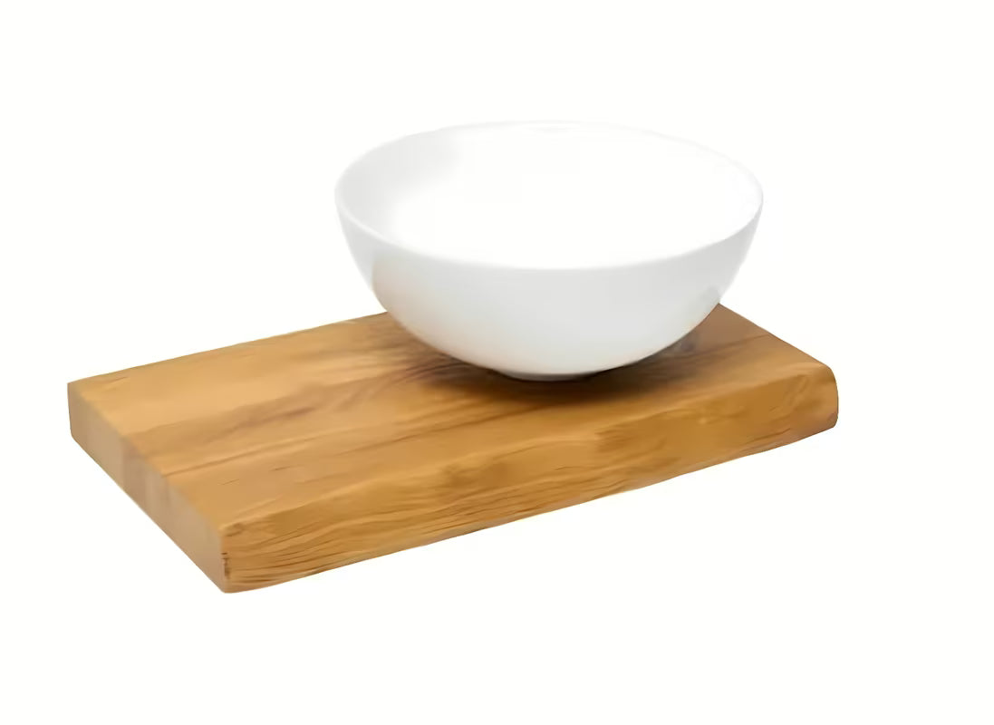 Bel okrogel keramični umivalnik na ploščo SAT Project širine 28 cm