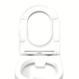 Viseča WC Školjka SAT Project v sijajno beli barvi s wc desko mehko Zapiranje Soft Close in odprtim splakovalnim robom