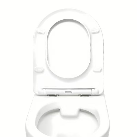 Viseča WC Školjka SAT Project v sijajno beli barvi s wc desko mehko Zapiranje Soft Close in odprtim splakovalnim robom