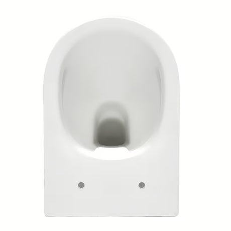 Viseča WC Školjka SAT Project v sijajno beli barvi s wc desko mehko Zapiranje Soft Close in odprtim splakovalnim robom