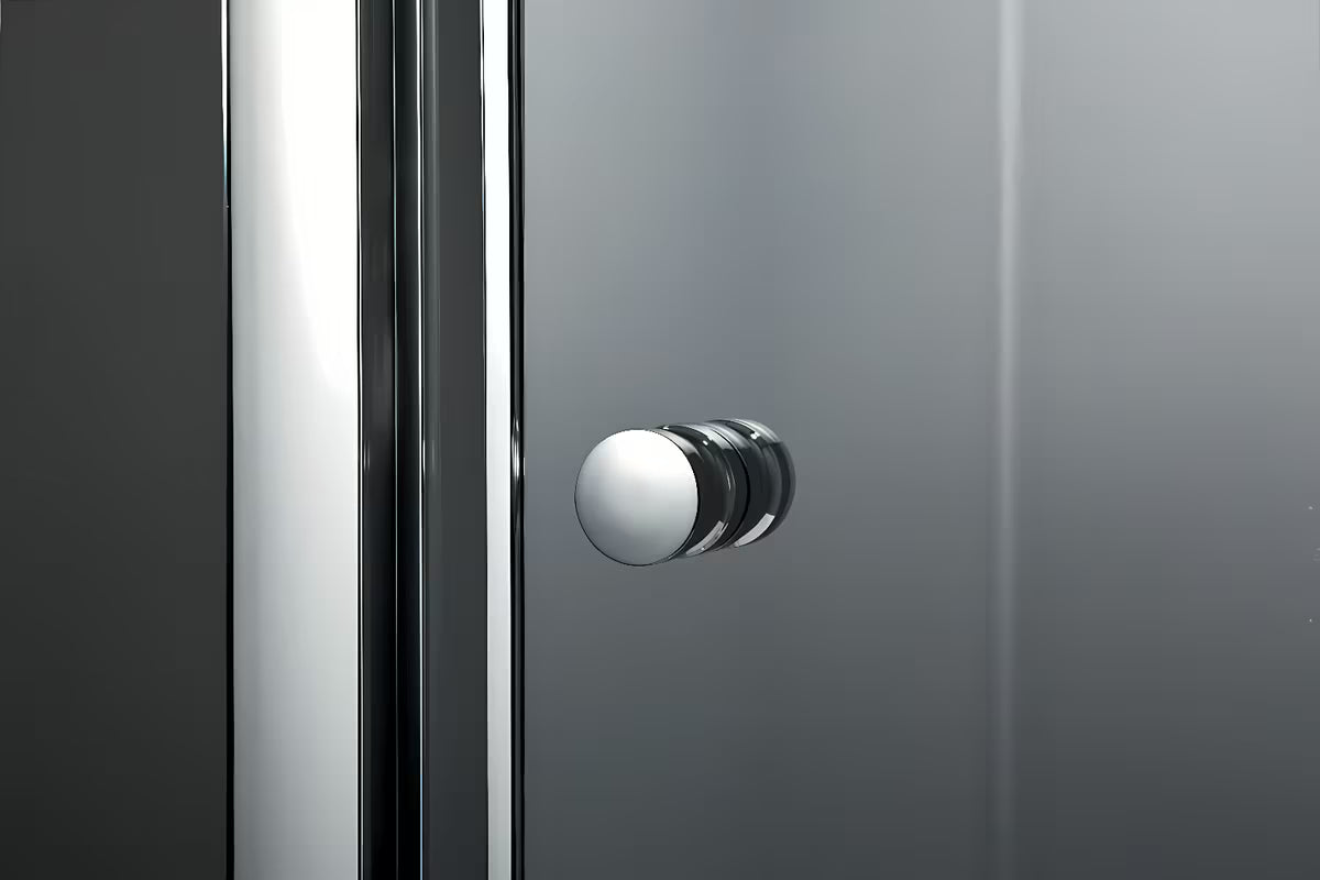 Kvadratna tuš kabina SAT Project 90x90 cm s kadjo u sjajnom kromu i s neprozirnim staklom Chinchilla.