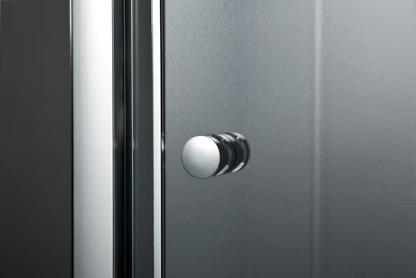 Polkrožna tuš kabina SAT Project 80x80 cm s kliznim vratima i profilima u sjajnom kromu