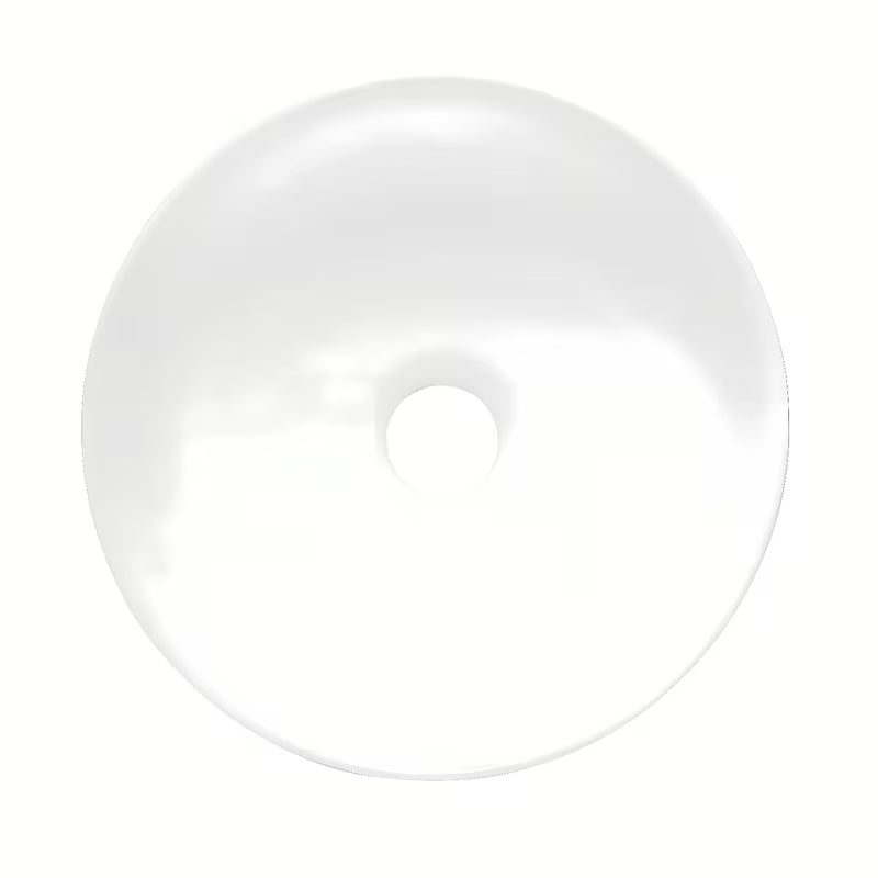 Okrugli bijeli keramički umivalnik na ploščo SAT Project širine 28 cm