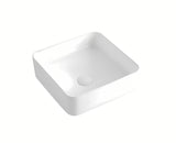 Bijeli keramički četvrtasti umivalnik na ploščo SAT Project 37x37 cm
