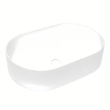 Bijeli ovalni keramički umivalnik na ploščo SAT Project 50 x 33 cm