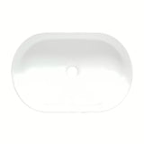 Bijeli ovalni keramički umivalnik na ploščo SAT Project 50 x 33 cm