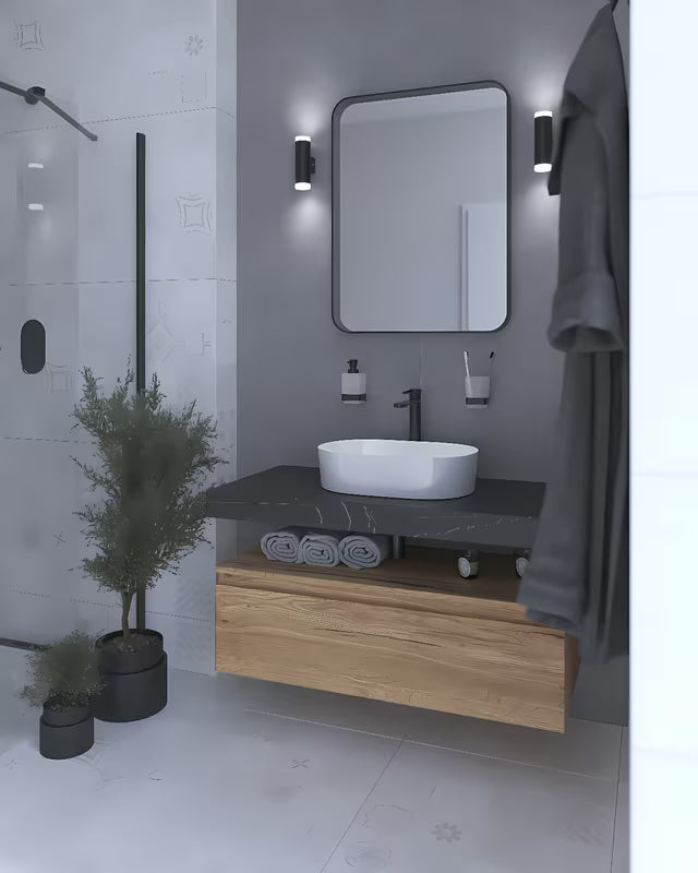 Bijeli ovalni keramički umivalnik na ploščo SAT Project 50 x 33 cm