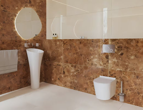 Asimetrično kopalniško ogledalo SAT Purity 80x80 cm z LED osvetlitvijo in senzorjem na dotik