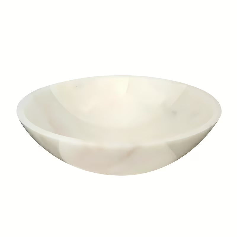 Umivalnik na ploščo SAT Purity od bijelog mramora dimenzija 43x43 cm brez preliva