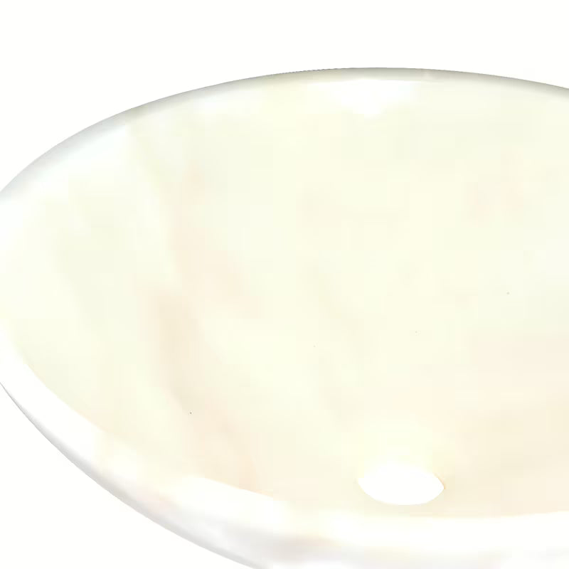 Umivalnik na ploščo SAT Purity od bijelog mramora dimenzija 43x43 cm brez preliva