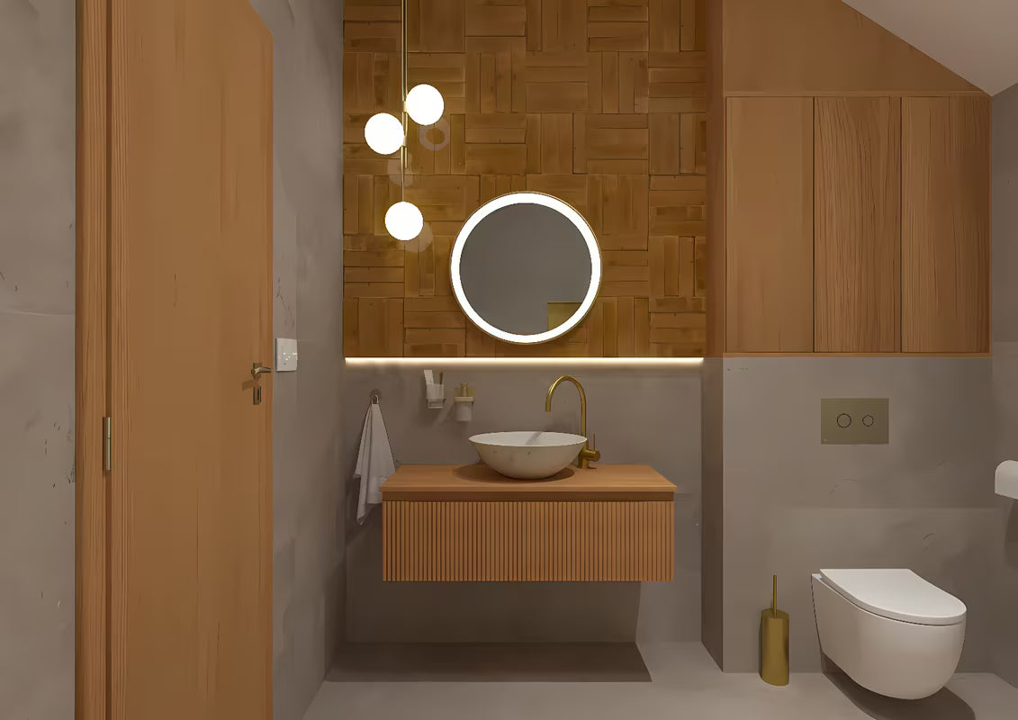 Umivalnik na ploščo SAT Purity od bijelog mramora dimenzija 43x43 cm brez preliva