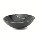 Umivalnik na ploščo SAT Purity od pravog crnog mramora dimenzija 43 x 43 cm brez preliva.