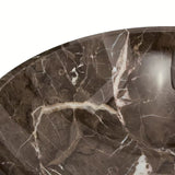 Umivalnik na ploščo SAT Purity od pravog smeđeg mramora dimenzija 43x43 cm brez preliva.