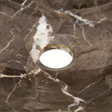 Umivalnik na ploščo SAT Purity od pravog smeđeg mramora dimenzija 43x43 cm brez preliva.