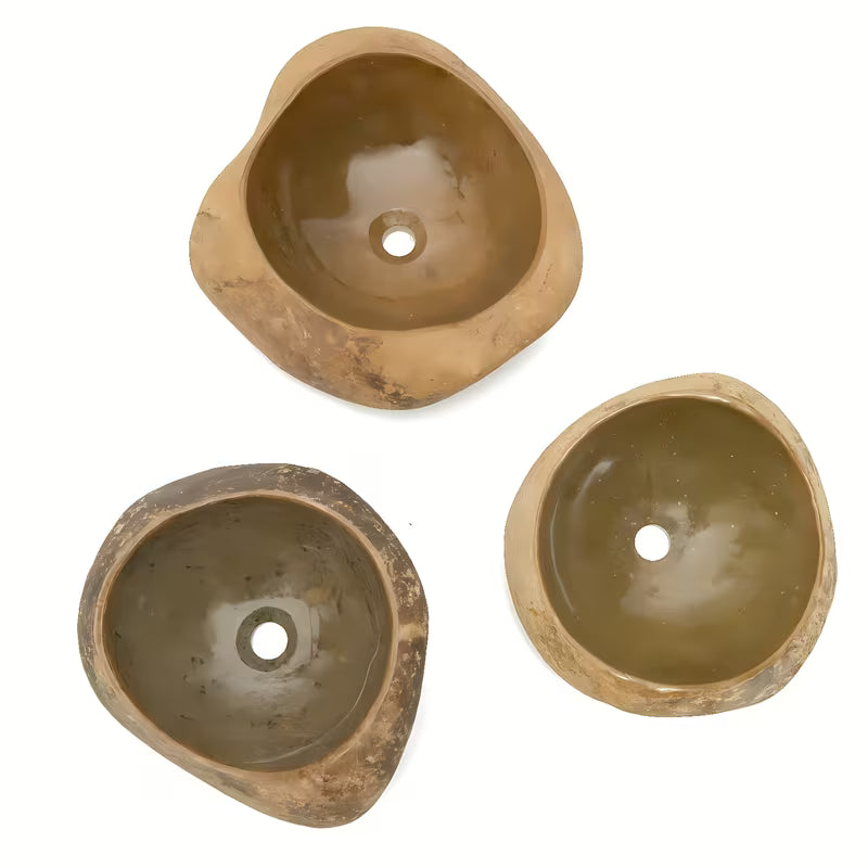 Umivalnik na ploščo SAT Purity od prirodnog riječnog kamena brez preliva