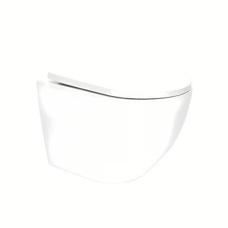 Bel viseča WC školjka SAT z izvedbo Rimless brez splakovalnega kroga in sedežem s mehko Zapiranje Soft Close
