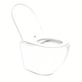 Bel viseča WC školjka SAT z izvedbo Rimless brez splakovalnega kroga in sedežem s mehko Zapiranje Soft Close