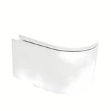 Bel viseča WC školjka SAT z brezrobnim splakovanjem Rimless in sedežem mehko Zapiranje Soft Close.