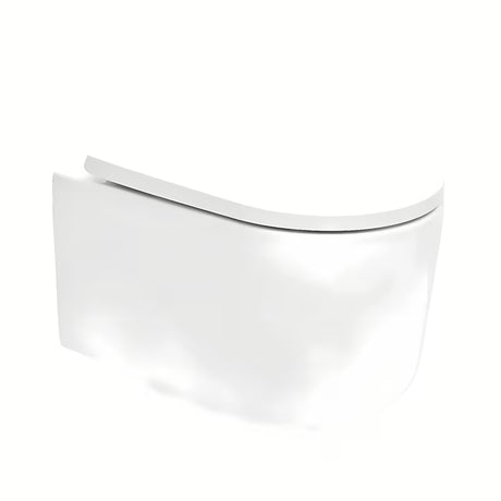 Bel viseča WC školjka SAT z brezrobnim splakovanjem Rimless in sedežem mehko Zapiranje Soft Close.