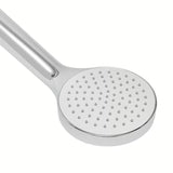 Kromirana ročna prha SAT z eno funkcijo in premerom 10 cm s silikonskimi šobami pro enostavno vzdrževanje.