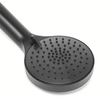 Ročna prha SAT v mat črni barvi s premerom 10 cm in tremi načini curka.