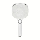 Ročna tuš ročka SAT v beli in krom izvedbi s premerom 12 cm ter gumbom EasyClick pro, 3 curki.
