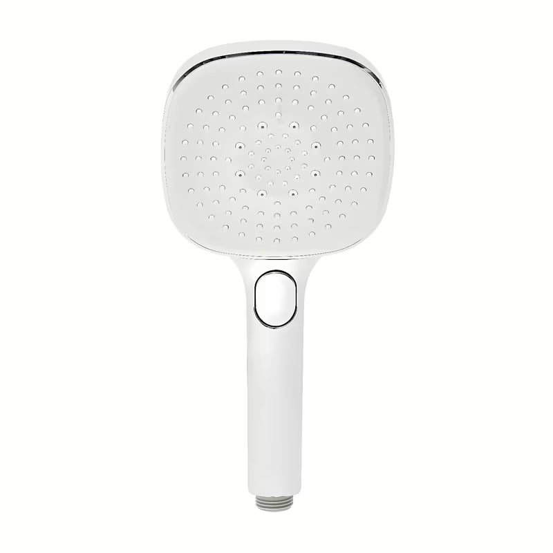 Ročna tuš ročka SAT v beli in krom izvedbi s premerom 12 cm ter gumbom EasyClick pro, 3 curki.