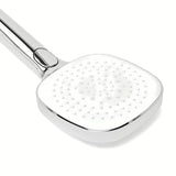 Ročna tuš ročka SAT v beli in krom izvedbi s premerom 12 cm ter gumbom EasyClick pro, 3 curki.