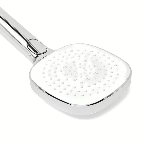 Ročna tuš ročka SAT v beli in krom izvedbi s premerom 12 cm ter gumbom EasyClick pro, 3 curki.