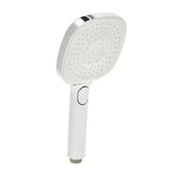 Ročna tuš ročka SAT v beli in krom izvedbi s premerom 12 cm ter gumbom EasyClick pro, 3 curki.