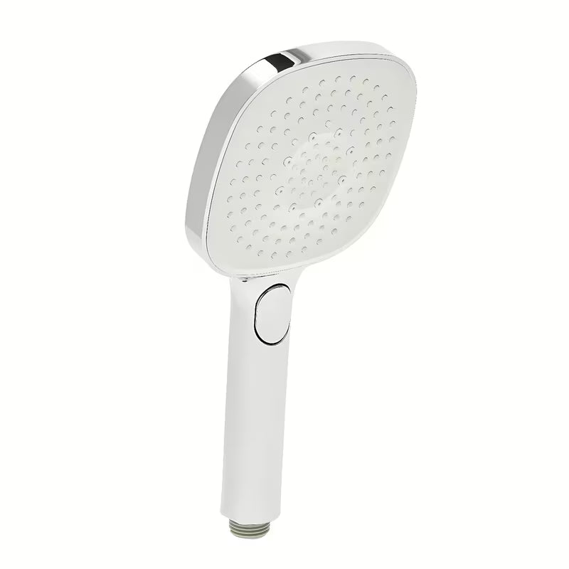 Ročna tuš ročka SAT v beli in krom izvedbi s premerom 12 cm ter gumbom EasyClick pro, 3 curki.
