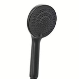 Komplet za Kad SAT v črni mat barvi s 3-funkcijsko ročno prho, cevjo 150 cm in fiksnim držalom.