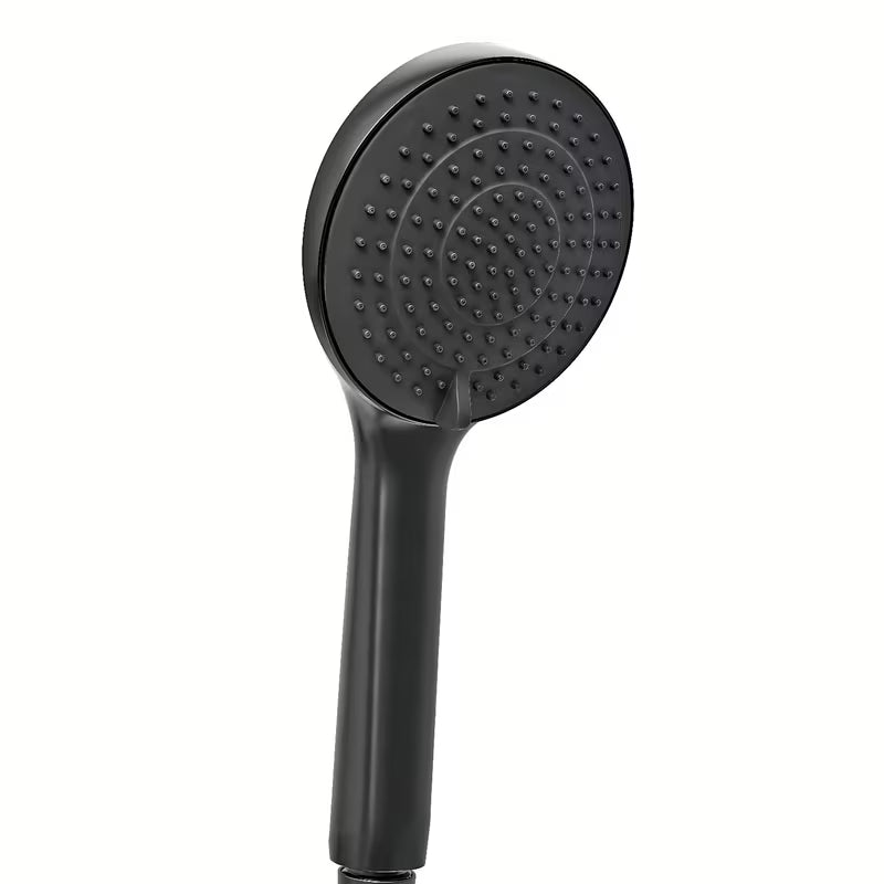 Komplet za Kad SAT v črni mat barvi s 3-funkcijsko ročno prho, cevjo 150 cm in fiksnim držalom.