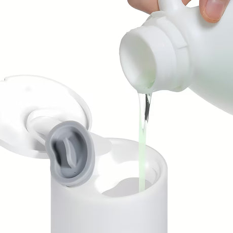 Bel brezkontaktni namizni dozirnik za milo in razkužila SAT s posodo 250 ml