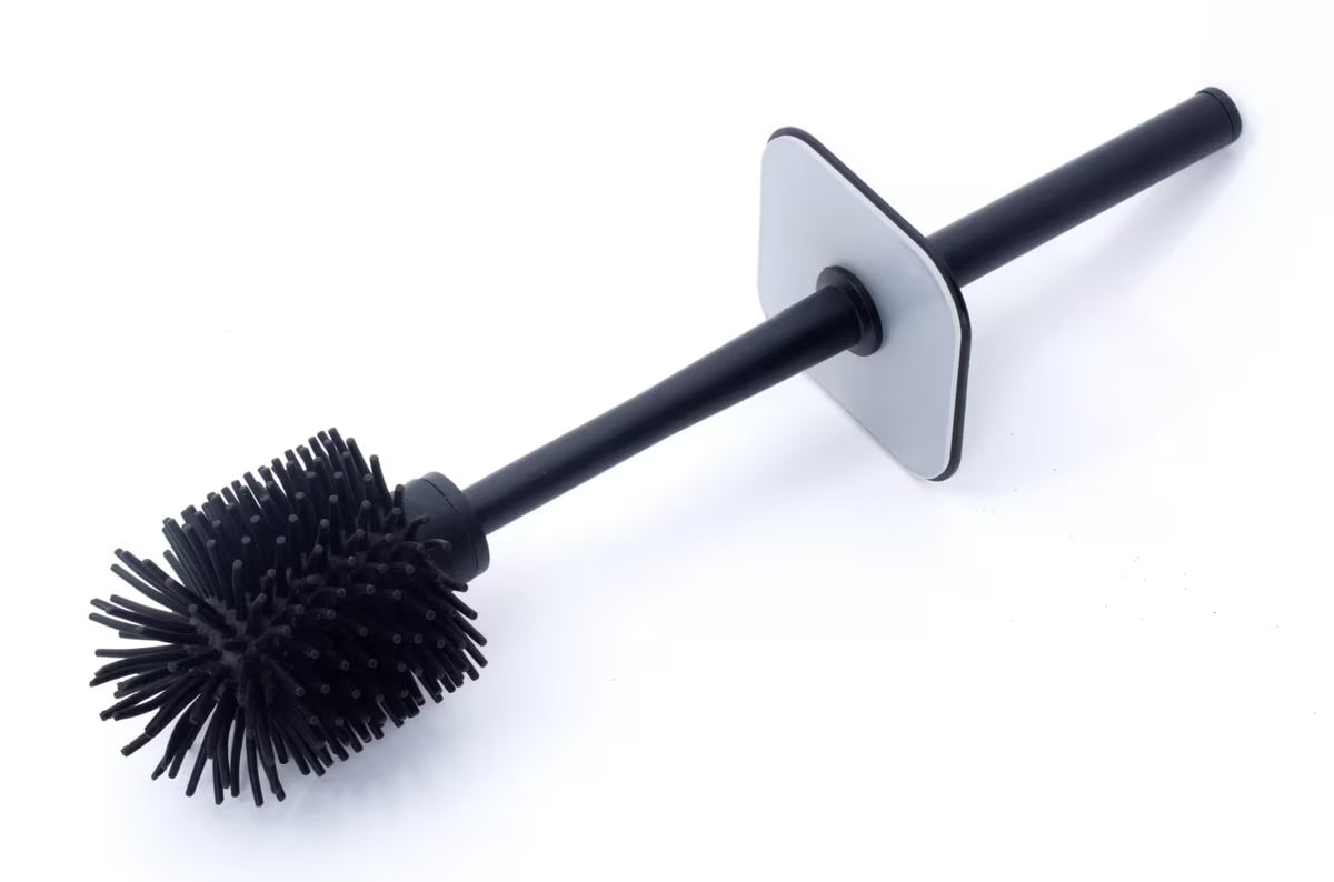 Črna mat WC ščetka SAT z držalom za toaletni papir v kovinski izvedbi