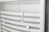 Bel kovinski kavelj SAT za radiator iz nerjavečega jekla pro za obešanje in sušenje stvari