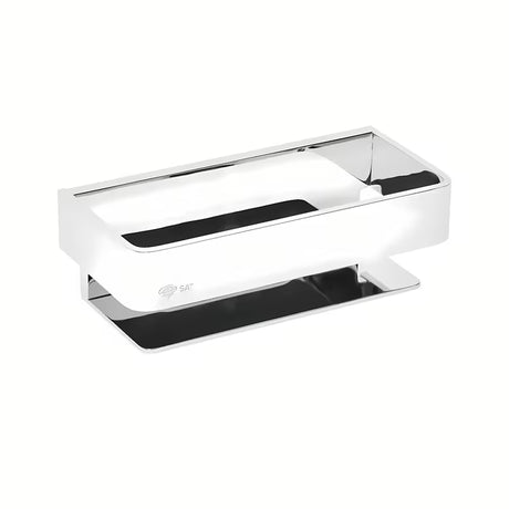 Kromirana kopalniška polica SAT Chrome iz masivne medenine z logotipom SAT