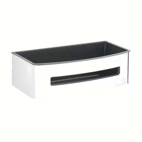 Nerjaveča tuš polica SAT Chrome v krom izvedbi z odstranljivim črnim plastičnim vložkom.