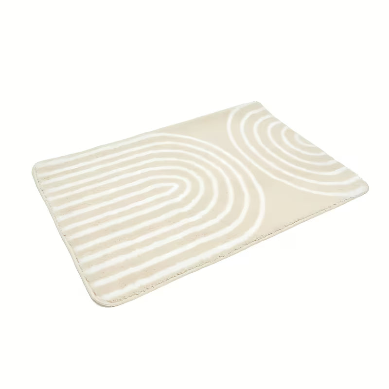 Bež kopalniška preproga SAT iz hitro sušečega poliestra