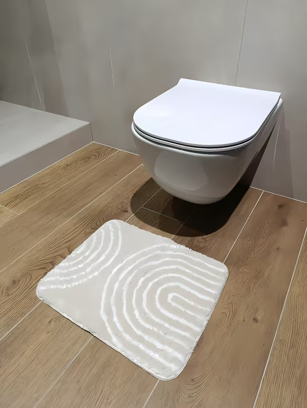 Bež WC preproga SAT iz poliestra z višino flora 1,5 cm