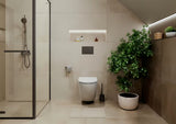 Bež WC preproga SAT iz poliestra z višino flora 1,5 cm