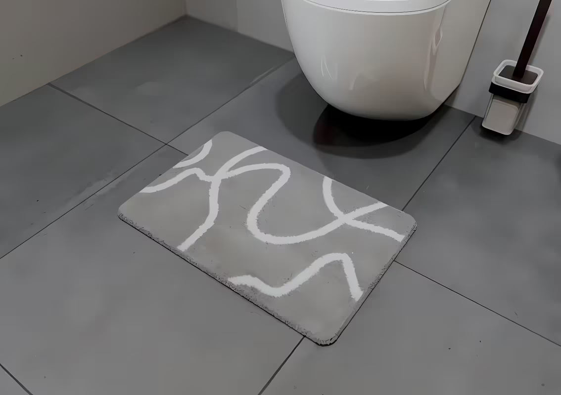 Siv WC preproga SAT Feel iz hitro sušečega poliestra