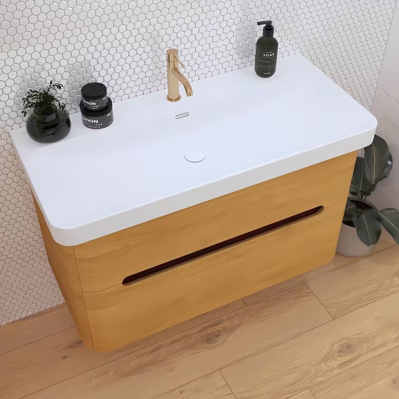 Za Kopalniško Pohištvo keramični umivalnik SAT Fusion 100,6x46,3 cm v mat beli barvi z odprtino za pro armaturo na sredini.