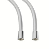 Srebrna cev za tuš SAT Super flex 150 cm z zaporo proti vrtenju.