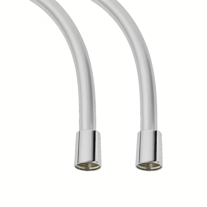 Srebrna cev za tuš SAT Super flex 150 cm z zaporo proti vrtenju.