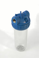 SAT hišni filter 10" s prozorno posodo in medeninastim 1" priključkom pro hladno vodo