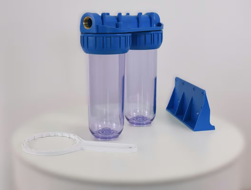 Prozoren filter SAT velikosti 10" z medeninastimi priključki 3/4" pro hladno vodo