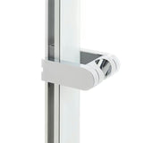 Sprchová tyč SAT 80 cm v bílo-chromovém provedení s posuvným a naklápěcím držákem sprchy